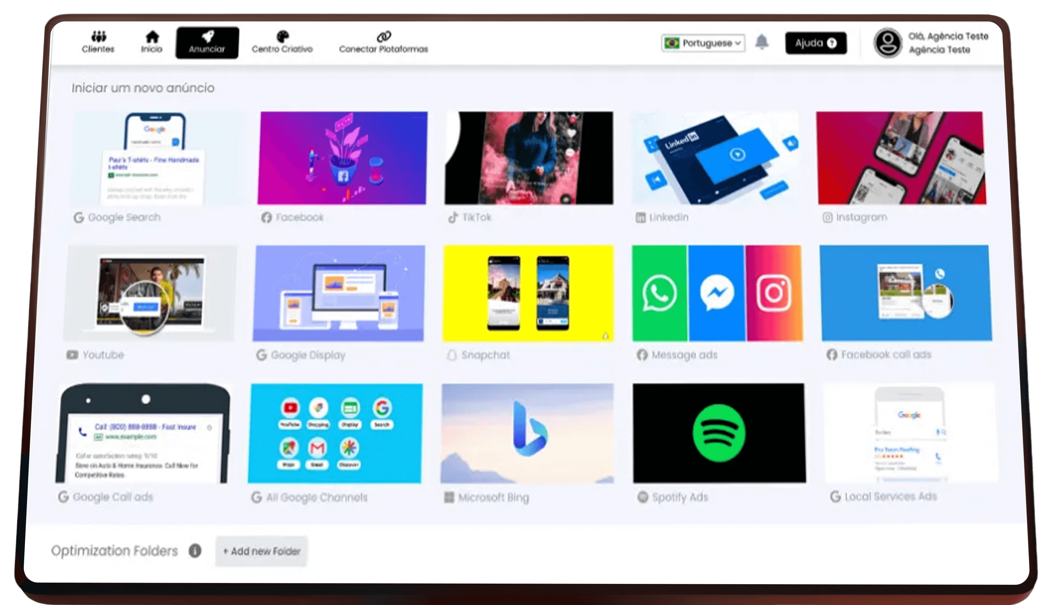 Plataforma de gerenciamento de anúncios